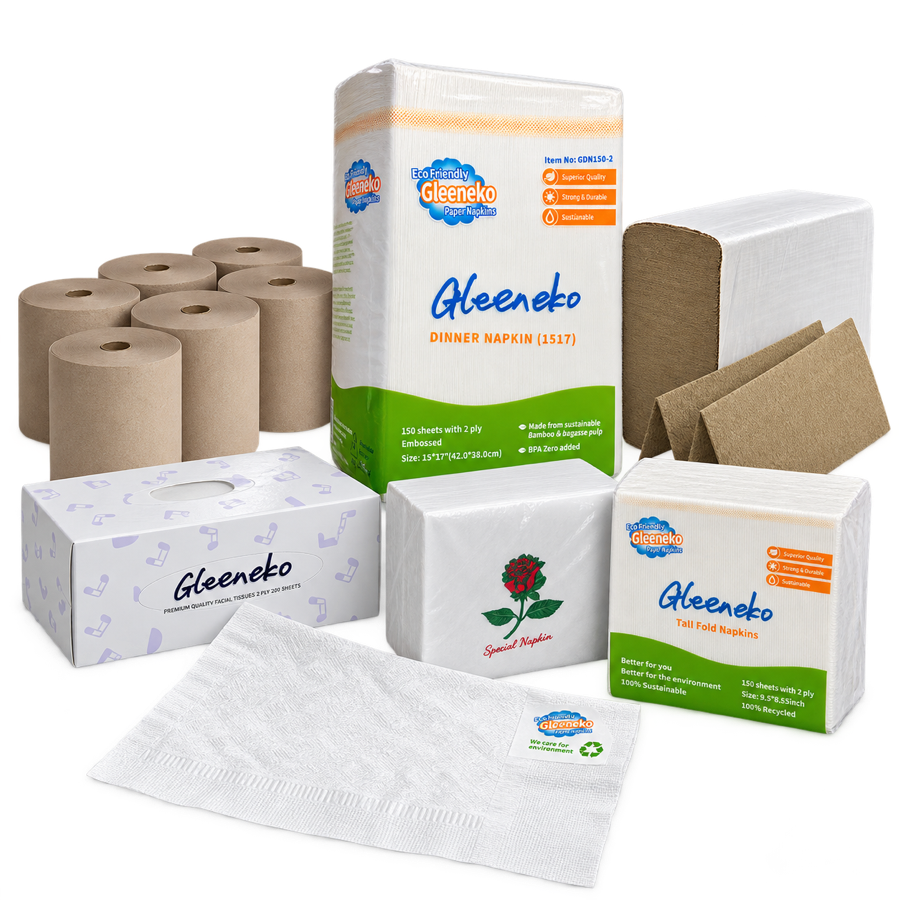 BAYPLUS tissue paper, napkin, facial tissue and commercial roll assortment